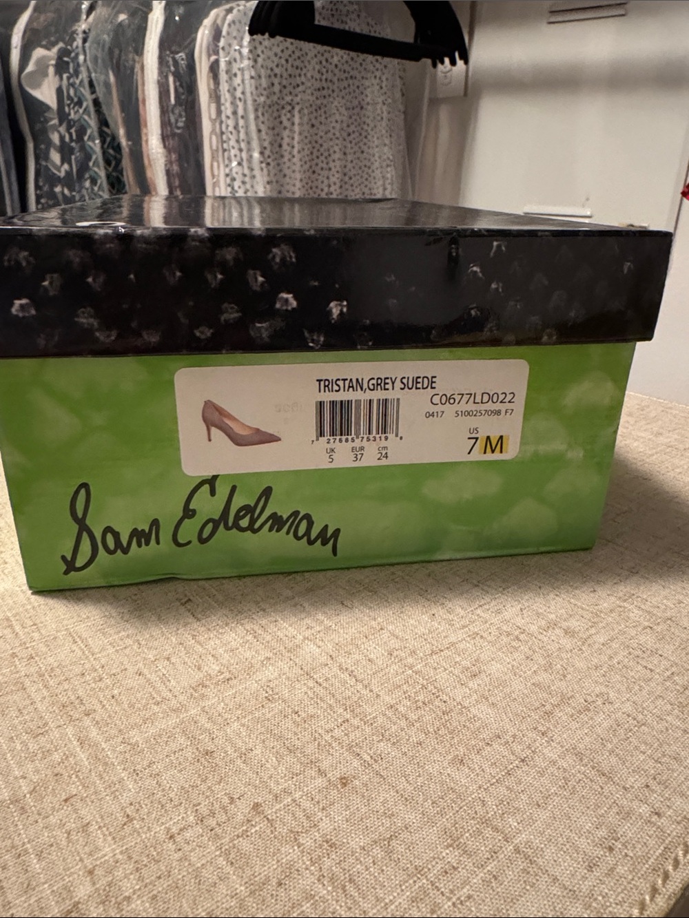Sam Edelman Suede Pointed-Toe Pumps in Grey